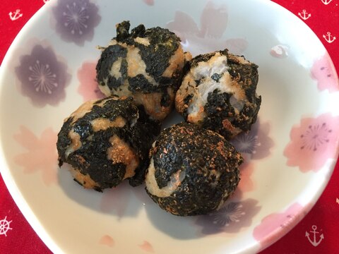 食感楽しい！里芋の韓国海苔巻き揚げもち